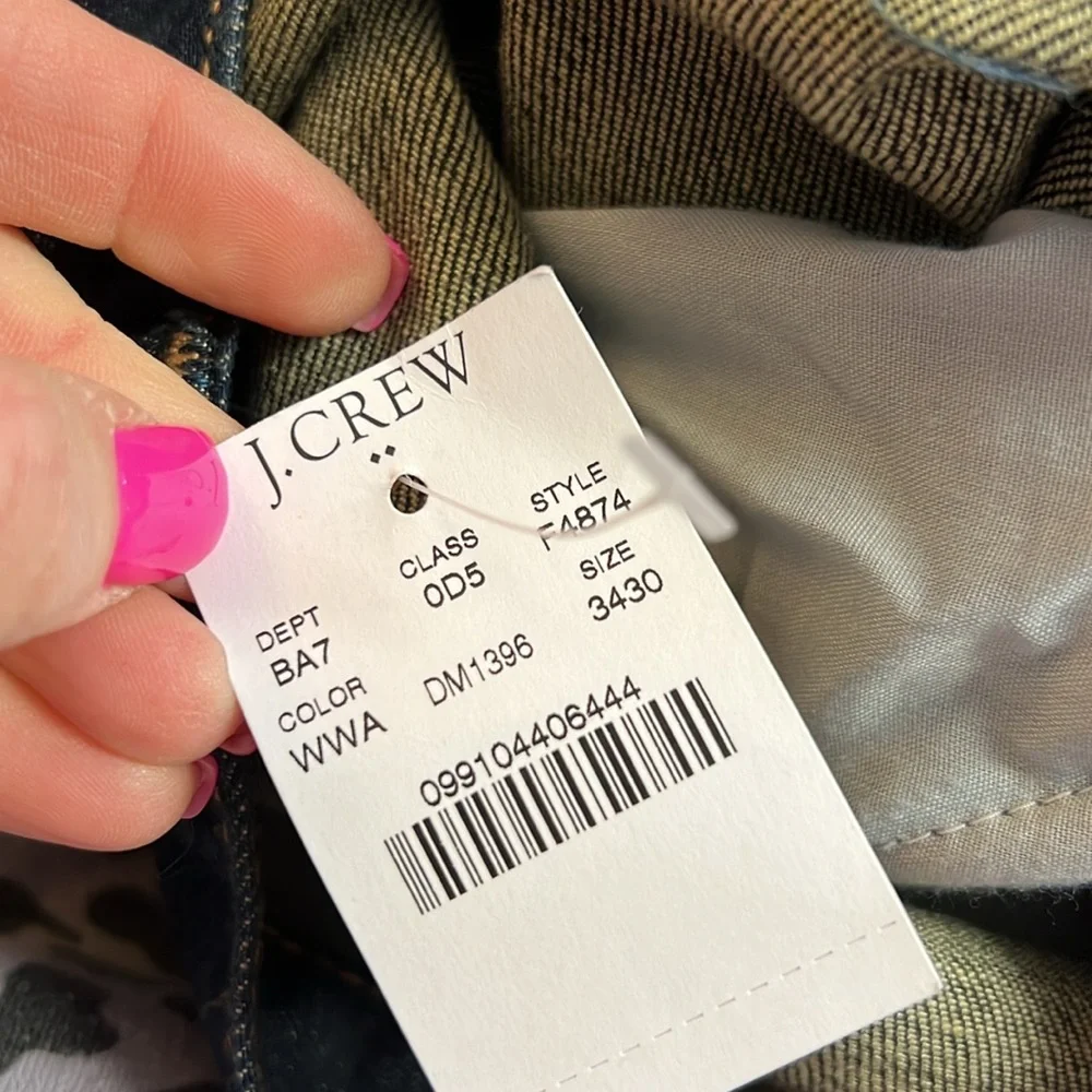 NWT J.‎ Crew Mercantile Straight Leg Dark Blue Jeans- 34x30